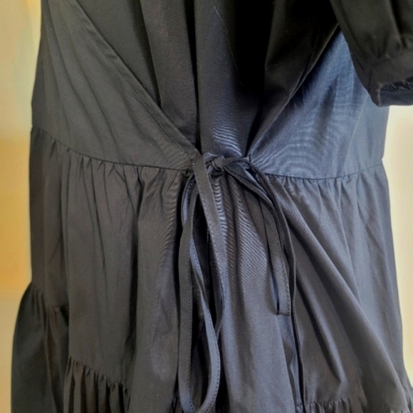 JCrew Puff Sleeve Wrap Tiered Dress Size Medium - Picture 6 of 15